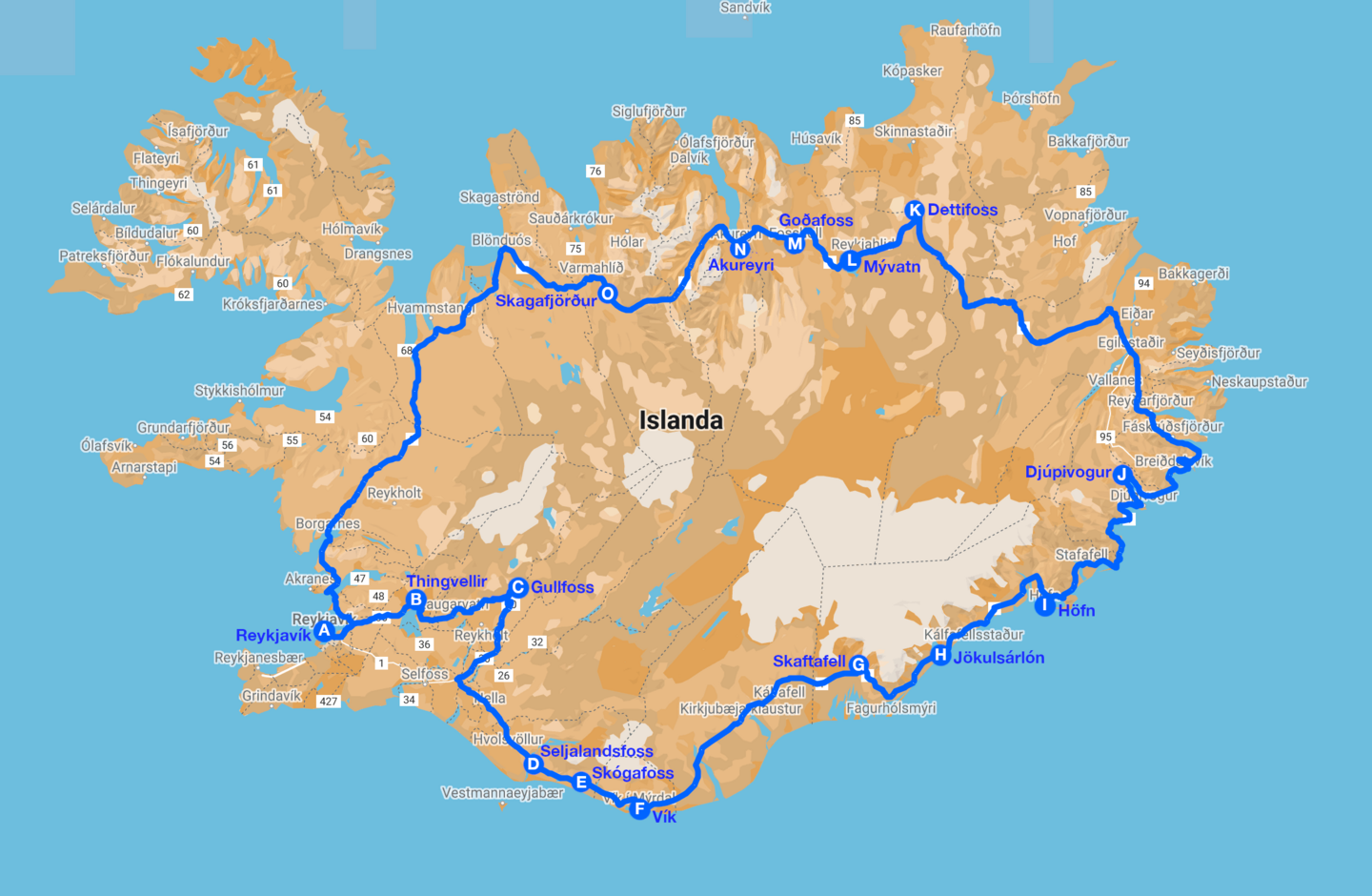 Terra di ghiaccio e fuoco map