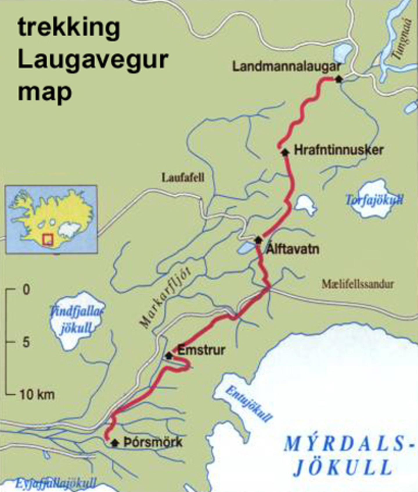 Laugavegur map