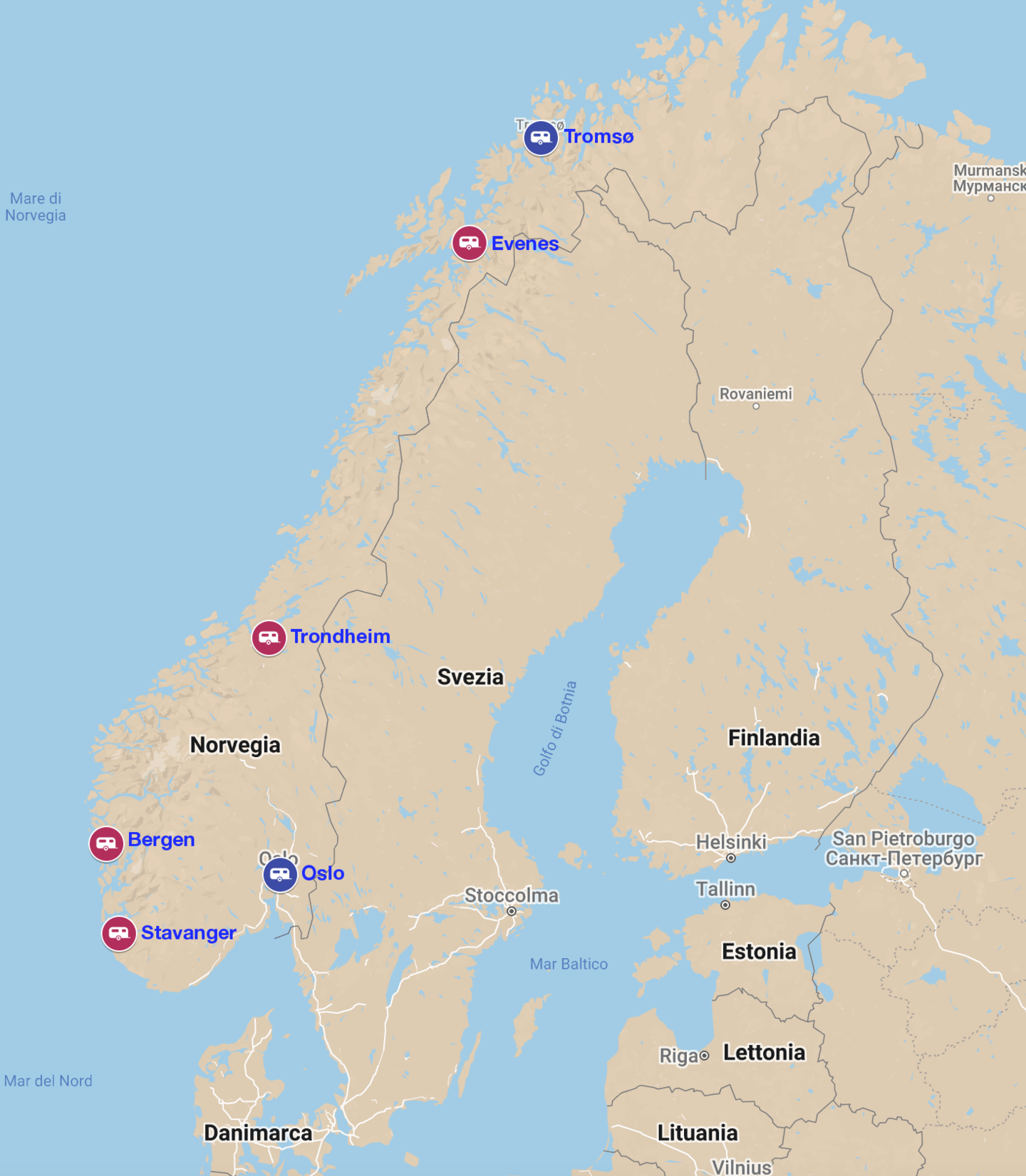Noleggio camper  norvegia 2022
