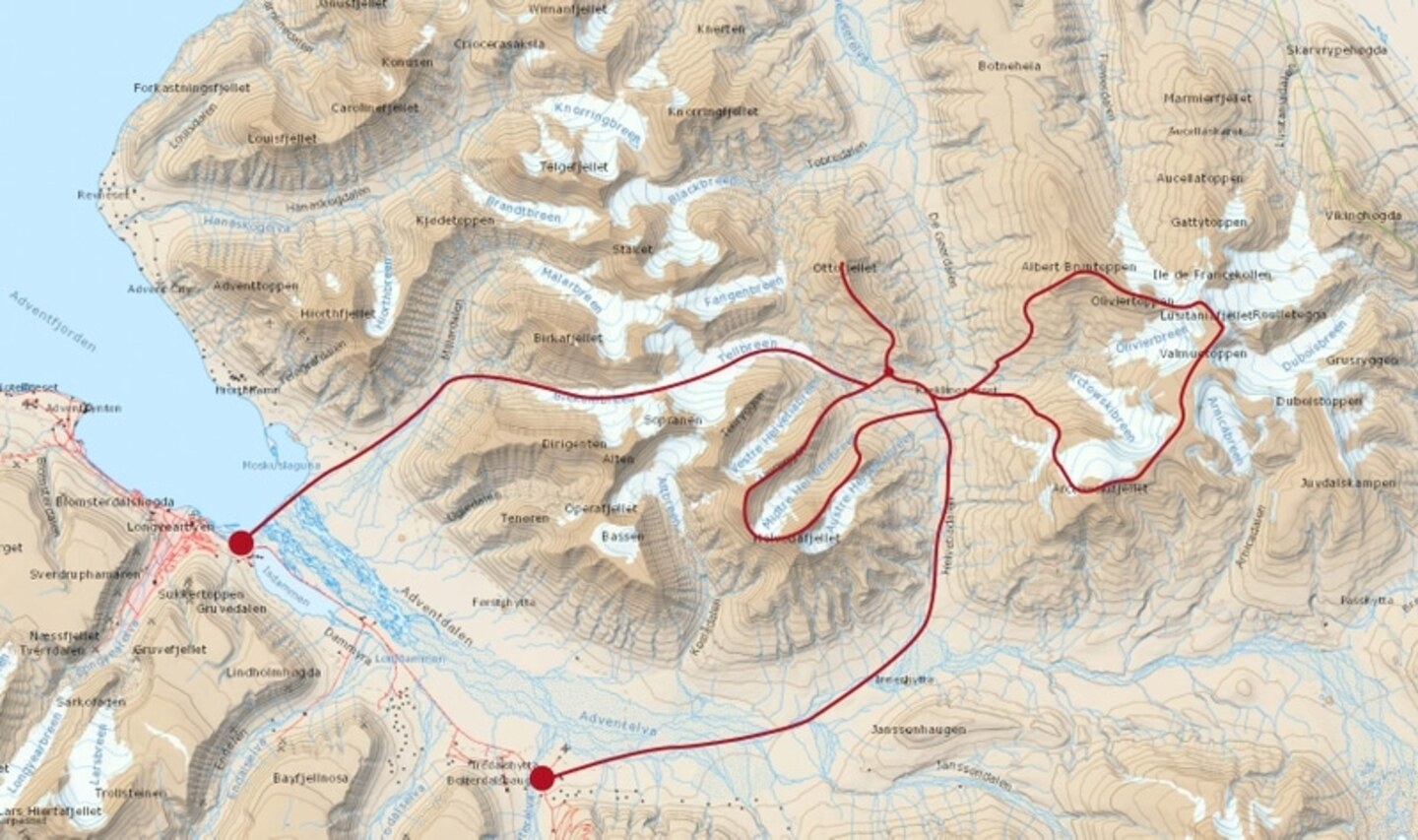 Fossili ed orsi map