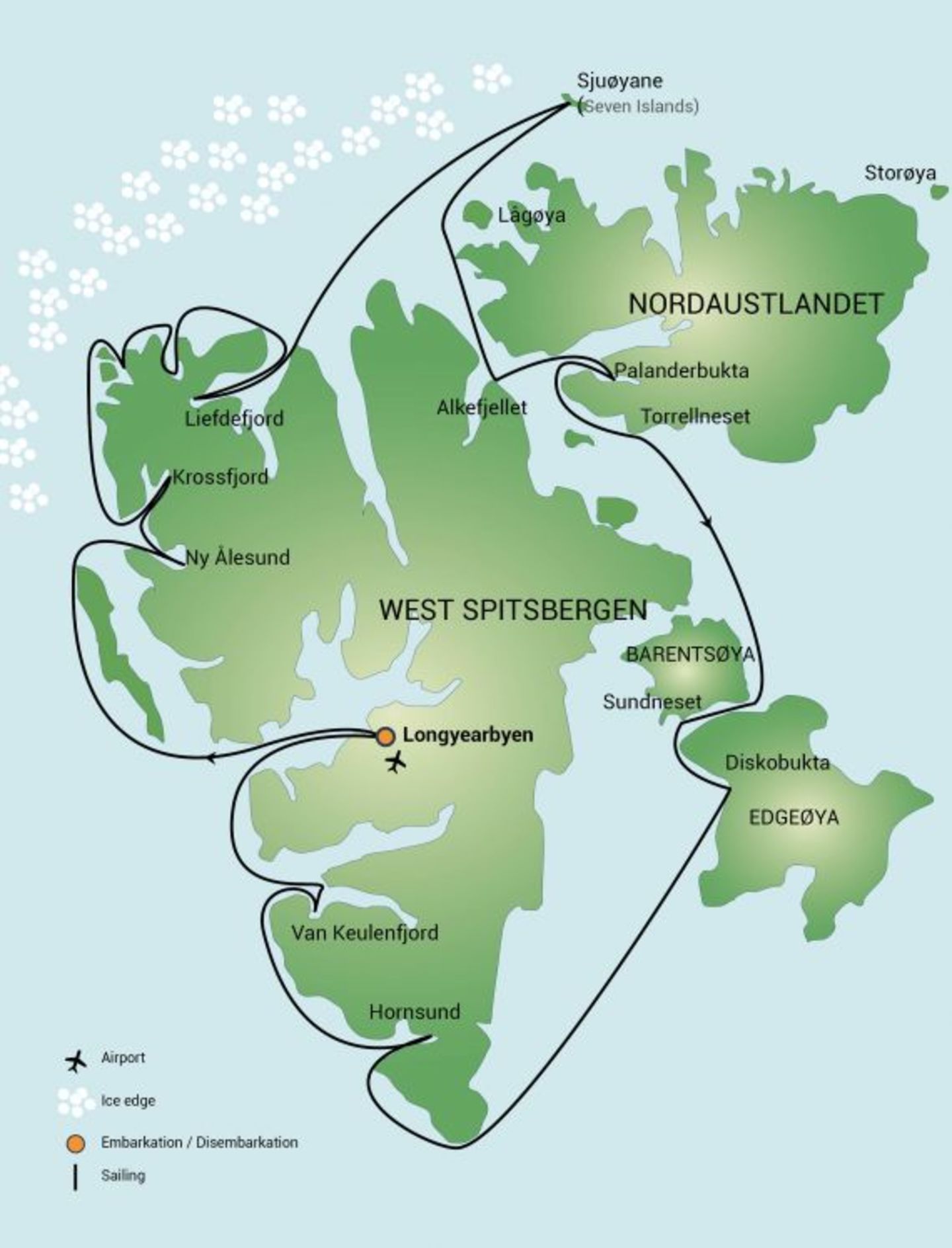 Aroud the arcipelago map