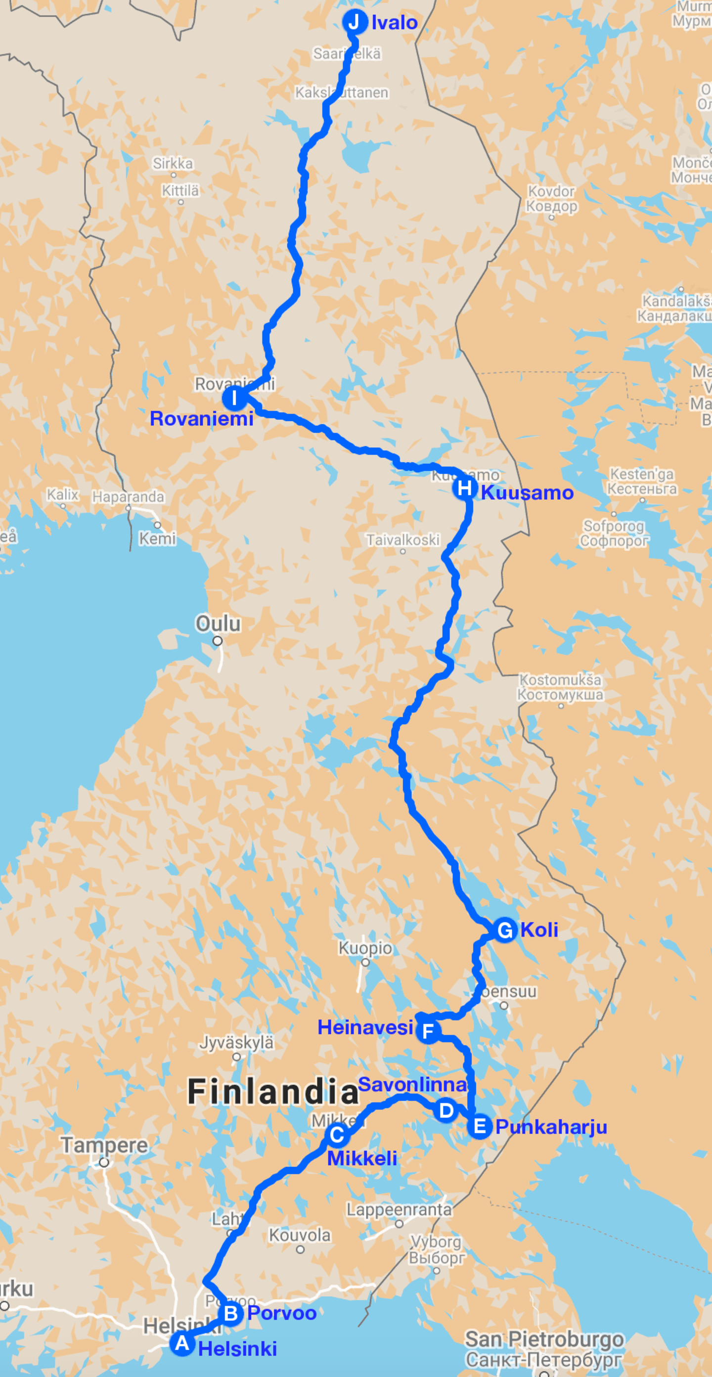 Finlandia all in one   ruska   aurora map