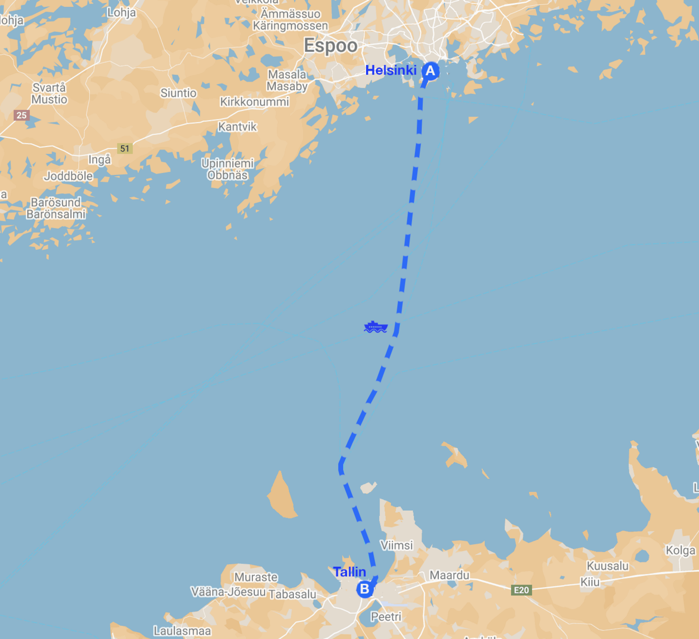 Capodanno a helsinki e tallin 2025 2026 map
